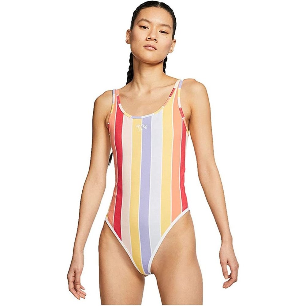 Nike Women's Retro Femme Striped Cotton Bodysuit, Sz S
